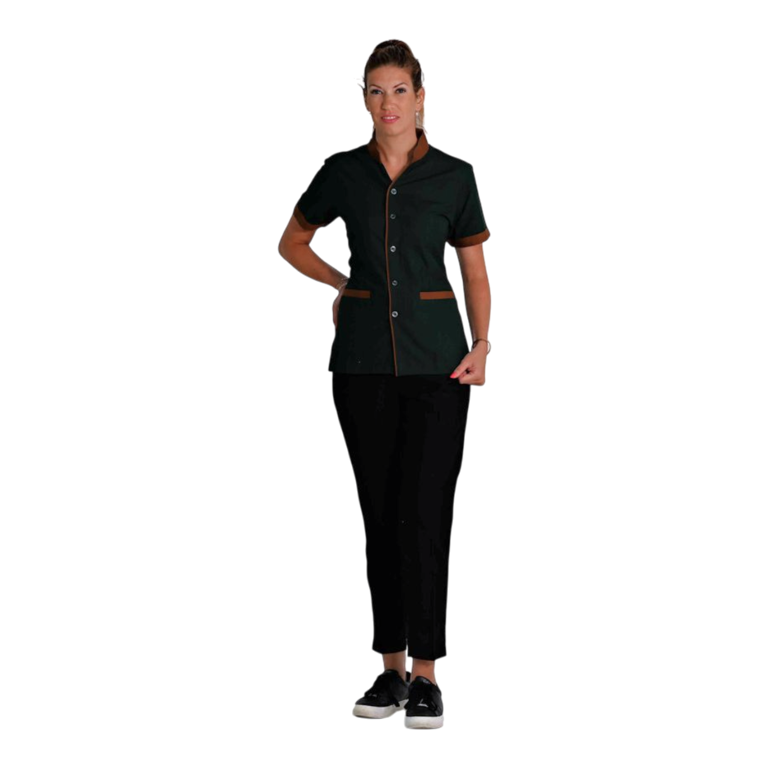 Workwear Set – short-sleeve mandarin-collar shirt & pants