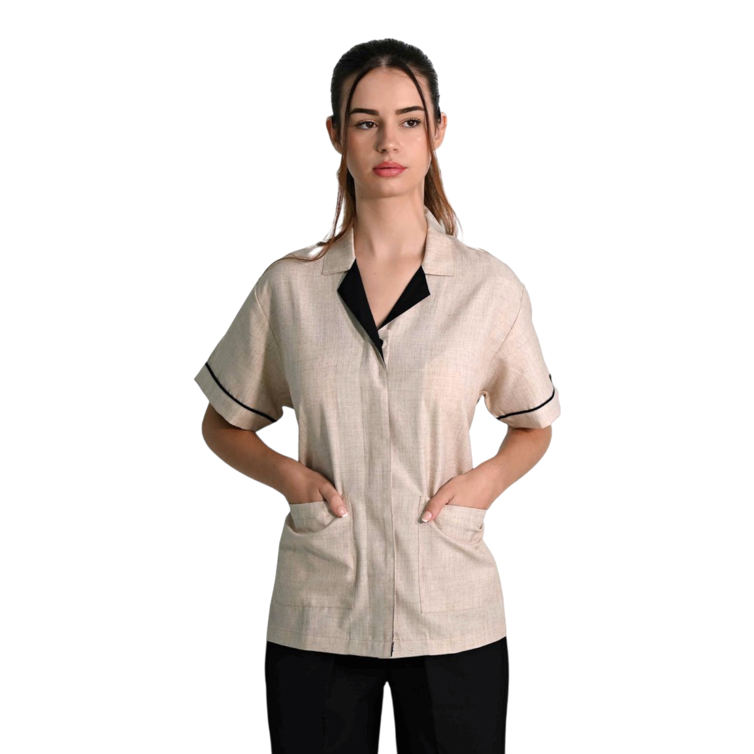 Workwear Set – loose-fit short-sleeve shirt & suiting pants