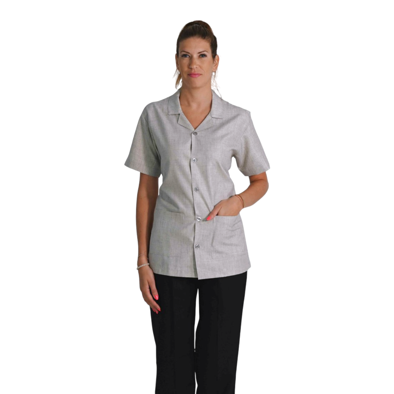 Workwear Set – short-sleeve white shirt + pants