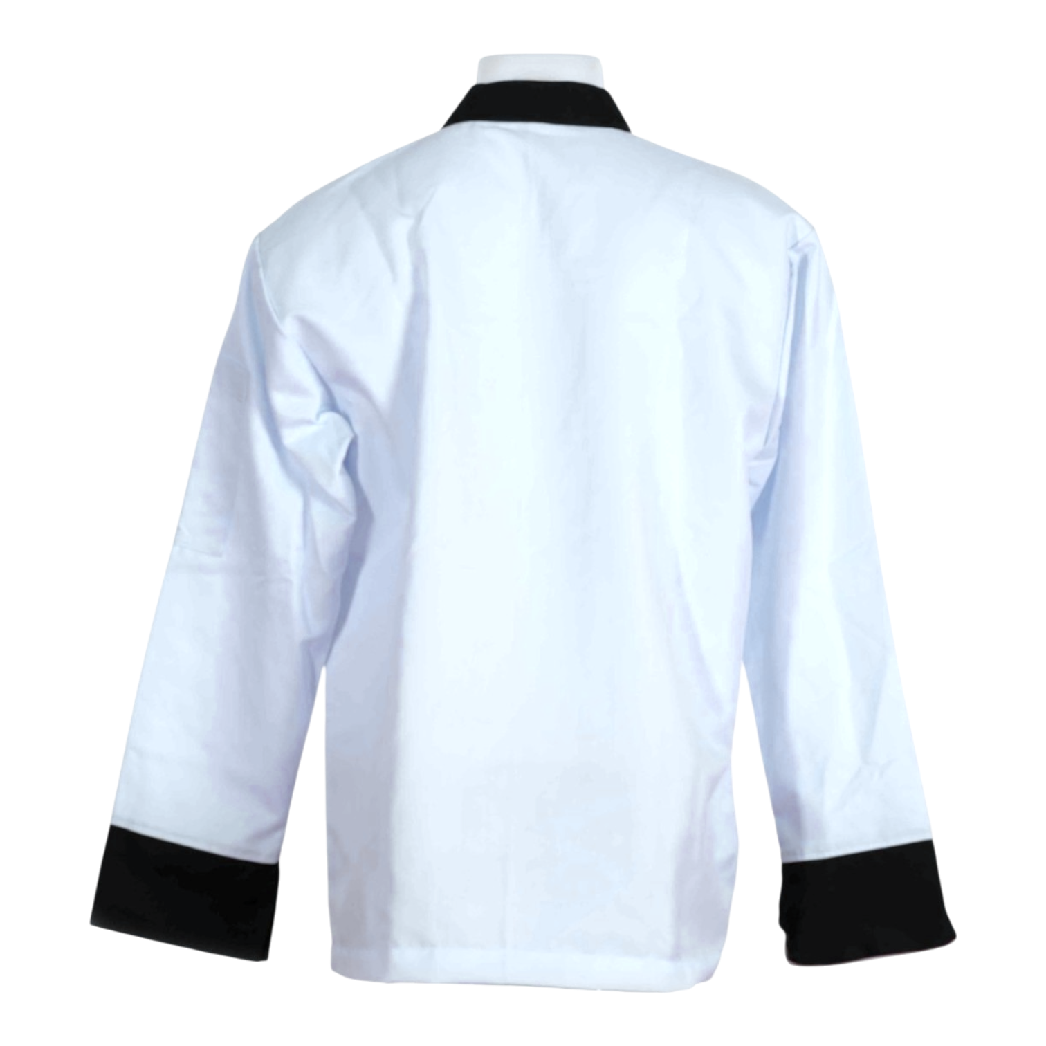 Lightweight chef jacket for kitchen and hospitality uniforms, professional front view.