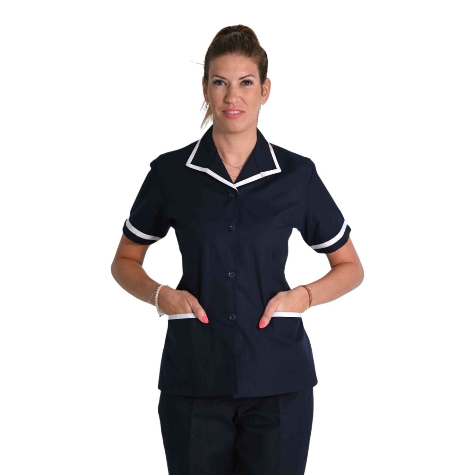 Workwear Set – short-sleeve lapel-collar shirt & pants