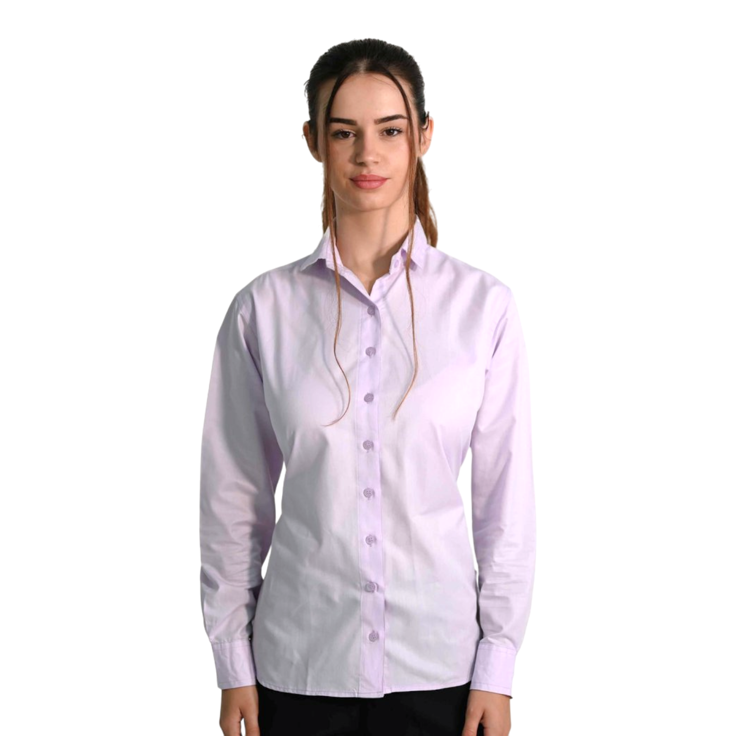 Long-Sleeve Dress Shirt – lightweight, wrinkle-resistant polycotton